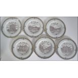 A collection of six collectors plates al