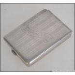 A vintage early 20th century Schweppes advertising silver plated match book holder.
