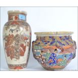 A late 19th century Japanese Satsuma vase,