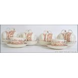 FURNIVALS ' QUAIL ' 1913 Made In England RD No 684771 mixed set to include five breakfast cups and