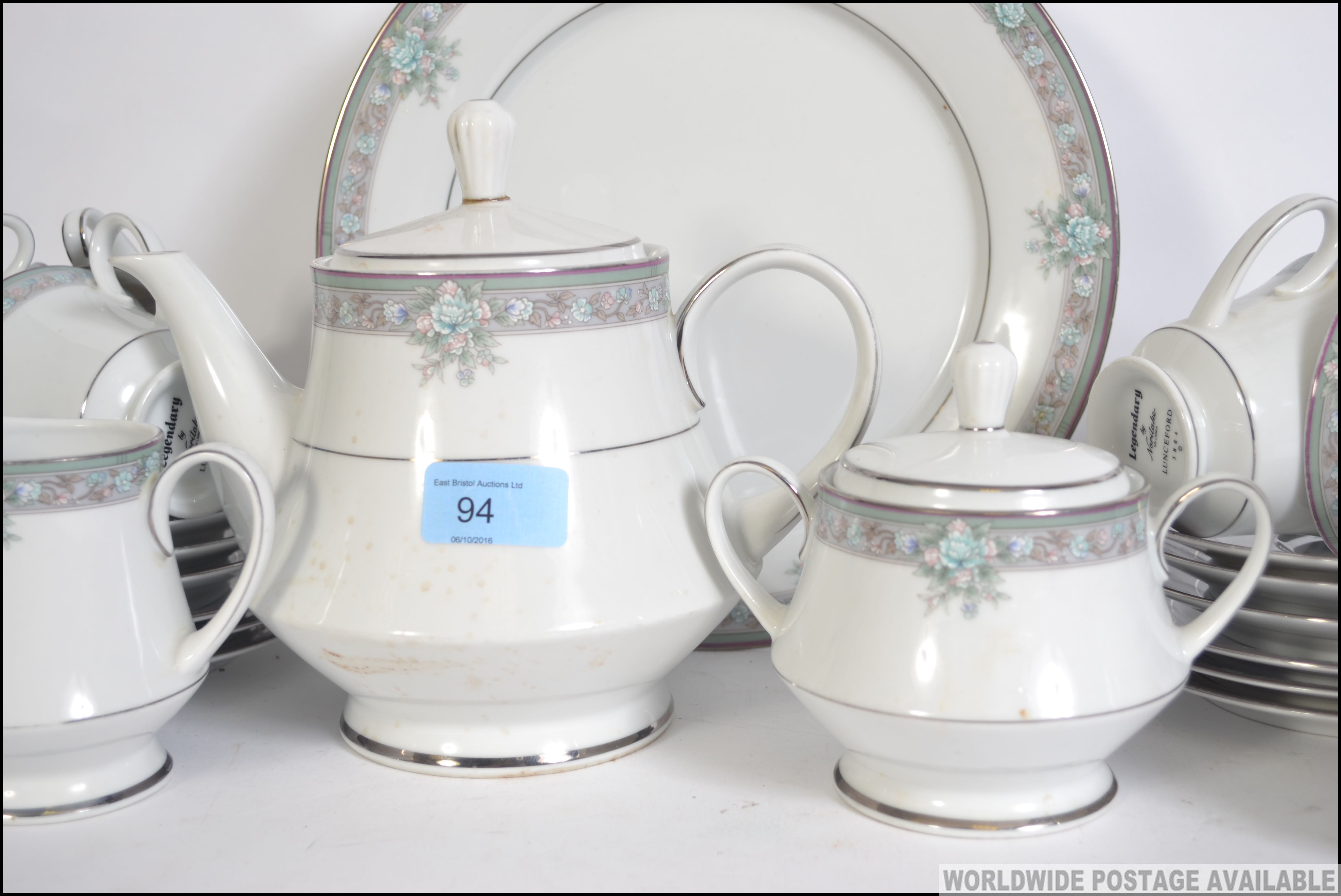 A Noritake ' Legendary ' lunceford 3884 tea service to include teapot, cups, - Image 3 of 4