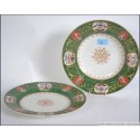 A pair of late 19th / early 20th century Victorian decorative cabinet plates.