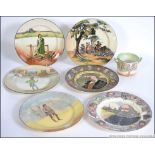 A good group of six Royal Doulton Series Ware plates depicting Orland Sydney Carton, The Gypsies,