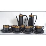 A 20th century retro coffee service by Portmeirion in the Greek key pattern.