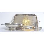 A collection of Pewter items to include tray, dishes, bowls, beakers etc please see images.