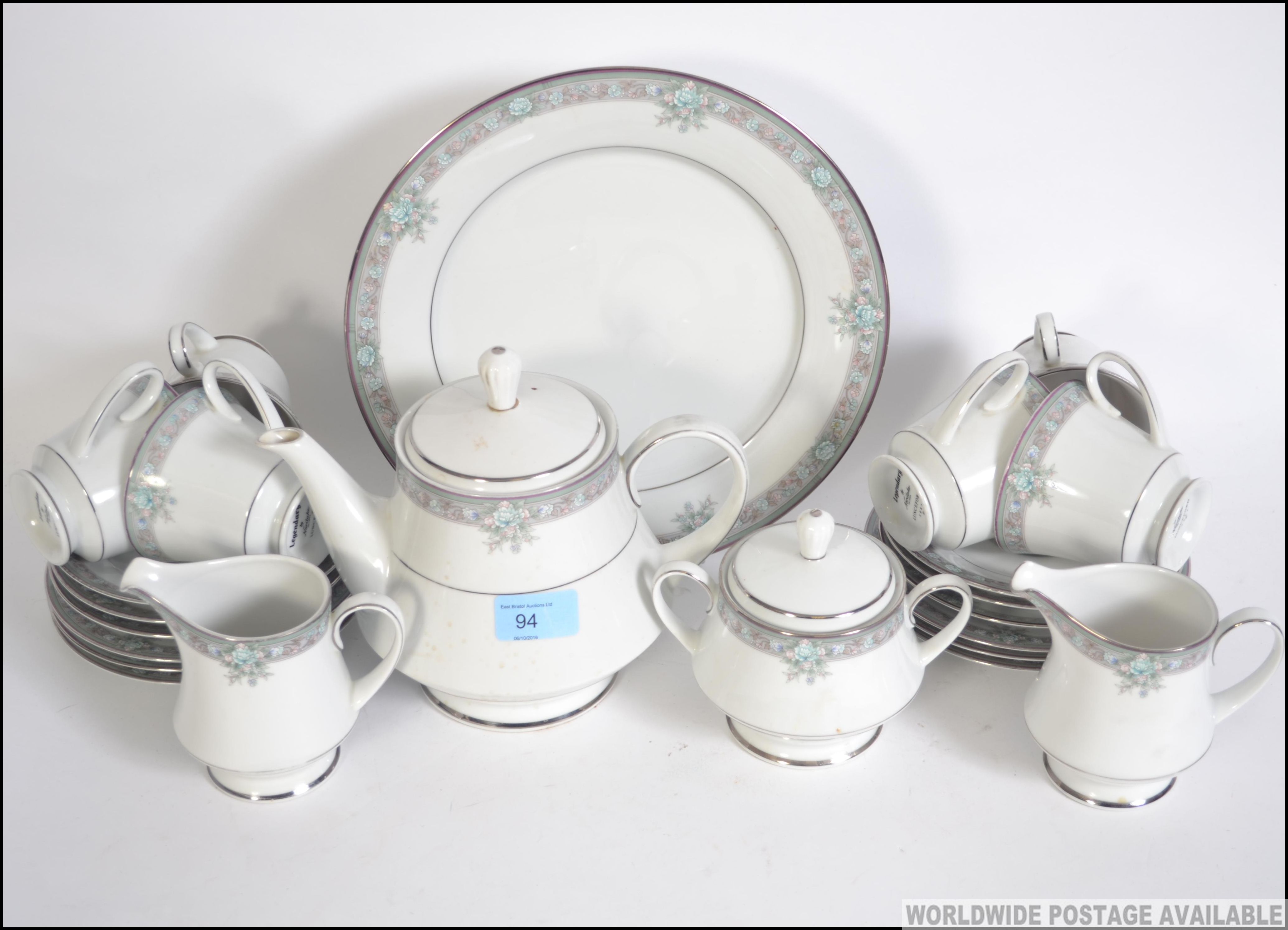A Noritake ' Legendary ' lunceford 3884 tea service to include teapot, cups, - Image 2 of 4