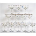 A collection of twelve vintage / retro collection of Babycham advertising glasses,