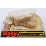 DINKY: An original vintage Dinky diecast model plane 726 Messerschmitt BF109E in Desert Camouflage.