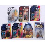 STAR WARS: A collection of 7x assorted Star Wars action figures - all carded / unused.