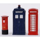 DINKY: A collection of vintage diecast model Dinky 'boxes' - comprising of Police Call Box (often