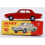 DINKY TOYS: An original vintage Dinky Toys diecast model 130 Ford Consul Corsair. Red.