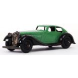 DINKY: An original vintage early Dinky toys pre-war saloon car - 36D Rover. Original green paint.