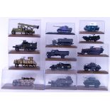 MILITARY VEHICLES: A good collection of diecast model military vehicles to include tanks,