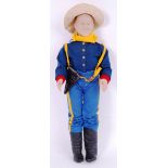 JOHN WAYNE: A rare vintage 1980's large size action figure of John Wayne. Made by Effanbee, 1982.