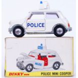 DINKY: An original vintage Dinky Toys diecast model 250 Police Mini Cooper.