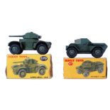 DINKY: 2x vintage Dinky diecast model Military themed vehicles - 670 Armoured Car and 673 Scout Car.