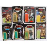 STAR WARS: A collection of 8x original vintage Kenner / Palitoy Star Wars action figure card backs
