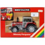 BRITAINS: An original vintage Britains 9520 diecast model Massey Ferguson Tractor.