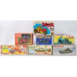 TINPLATE: A collection of 7x vintage tinplate clockwork / friction operated toys to include