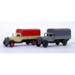 DINKY: Two pre-war vintage early Dinky 25B Covered Wagons.