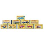 MATCHBOX LESNEY: A good collection of 10x vintage Matchbox Lesney boxed diecast models,