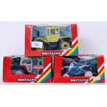BRITAINS: A collection of 3x vintage Britains diecast model Farm Tractors - 9525, 9523 and 9529.