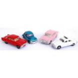 SPOT ON: A collection of 4x vintage Spot On 1/42 scale diecast model cars,