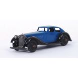 DINKY: An original vintage early Dinky toys pre-war saloon car - 36D Rover. Original blue paint.