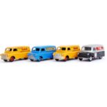 CORGI & DINKY BEDFORDS: A collection of 4x vintage diecast model Bedford van's - by Corgi & Dinky.