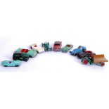 DINKY: A collection of 10x original vintage Dinky diecast models, comprising of: Ford Sedan,