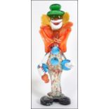 A retro 1960's / 1970's tall Murano clown.
