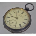 A silver hallmarked pocket watch by JG Graves ( The Express English Lever ) Birmingham hallmarks