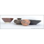 A collection of studio pottery dating from the 1970's to include a Barry Hayes Australian pot and