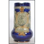 A Royal Doulton Lambeth Jug. Commemorating the 1905 Centenary of the Death of Lord Nelson.