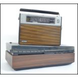 A retro teak affect cased Sony stereo cassette - corder TC-136SD along with a vintage Rad 28