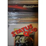 A good collection of LP's ( records ) to include Status Quo - Piledriver on Vertigo Spiral 1st
