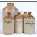 A collection of early 20th century stoneware flagon's, bottles etc. All from Bristol.