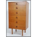 A 1970's retro teak pedestal chest of drawers by Avalon.