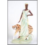 A Royal Doulton Art Deco style Bone China figure " Charlotte " HN3810 still retaining original box.