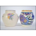 A Carter Stabler Adams Poole pottery vase by Iris Skinner ( 1960 - 1966 ) together with another by