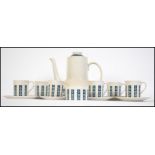 A retro 20th century Royal Doulton china coffee set,