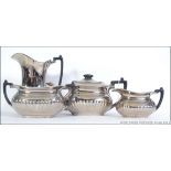 A Three Piece ` Victorian Silver Ware `