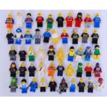 MINIFIGURES; A collection of 50x assorted Lego minifigures to include vintage, City, Police,