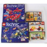 LEGO BOXES: A collection of 5x vintage Lego boxes (very little to no contents) - boxes to include