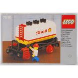 LEGO TRAIN: An original vintage Lego train set accompanying set No. 7816 Shell Wagon.