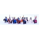 VINTAGE MINIFIGURES: A collection of 12x vintage 1980's Lego minifigures - all knights on horseback,