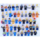 LEGO MINIFIGURES: A collection of 50x assorted Lego minifigures to include City, construction,