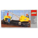 LEGO TRAIN: An original vintage Lego train set accompanying set No. 7814 Crane Wagon.