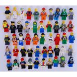 MINIFIGURES; A collection of 50x assorted Lego minifigures to include vintage, Movie, Police,