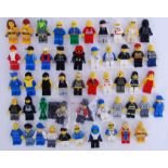 MINIFIGURES; A collection of 50x assorted Lego minifigures to include vintage, Series, Space,